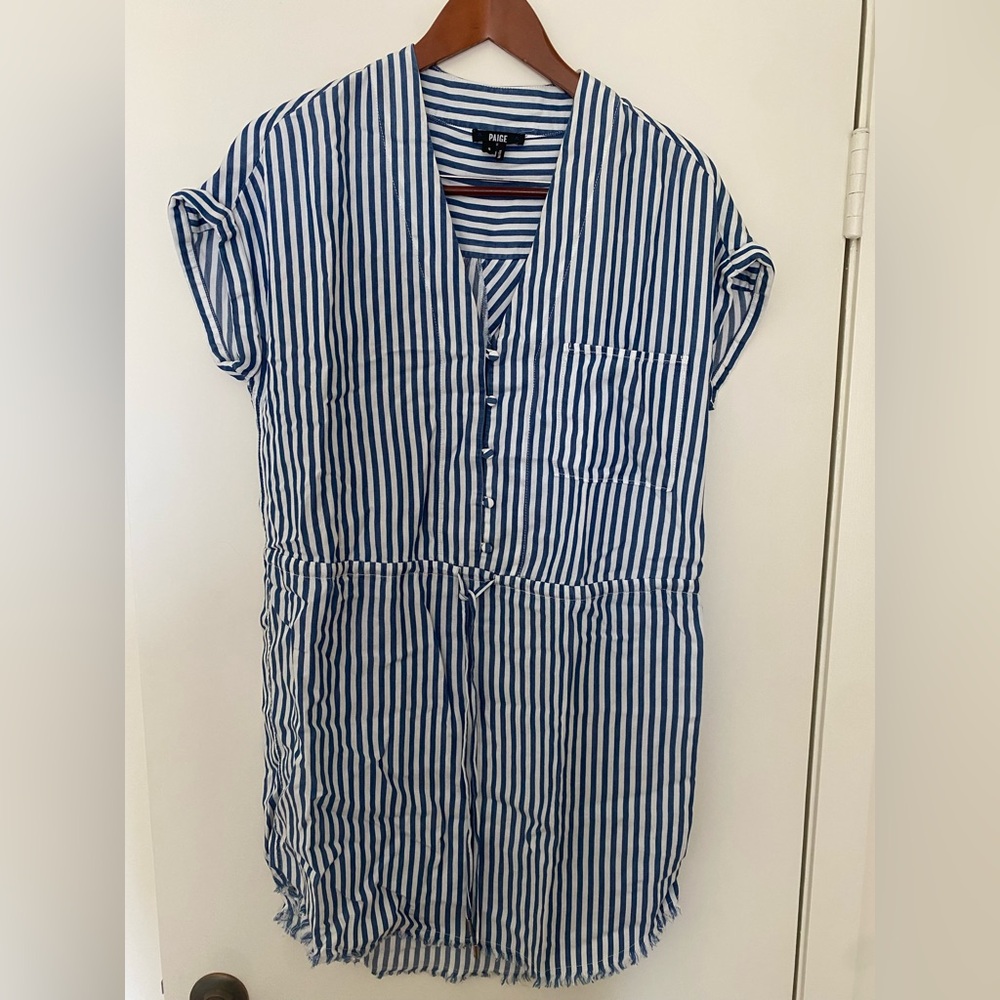 Blue and white striped Paige Summer Dress